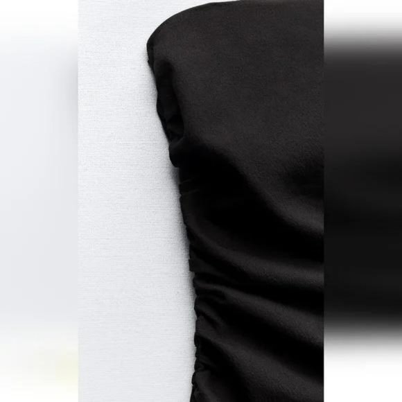 ZARA DRAPED MIDI DRESS - Picture 4 of 6